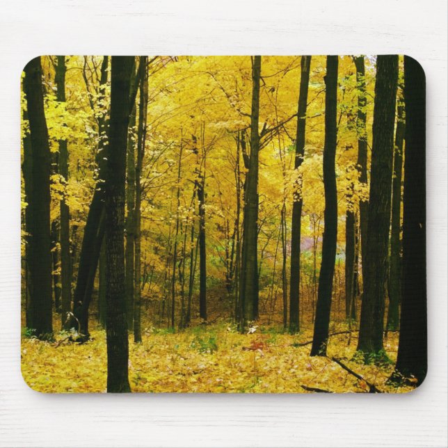 Autumn Yellow Forest Mouse Mat (Front)