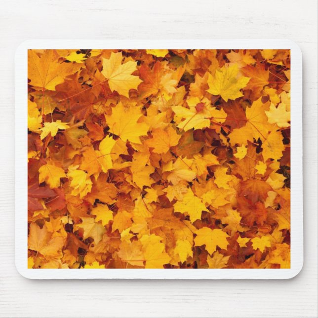 Autumn Yellow Maple Leaves Mouse Mat (Front)