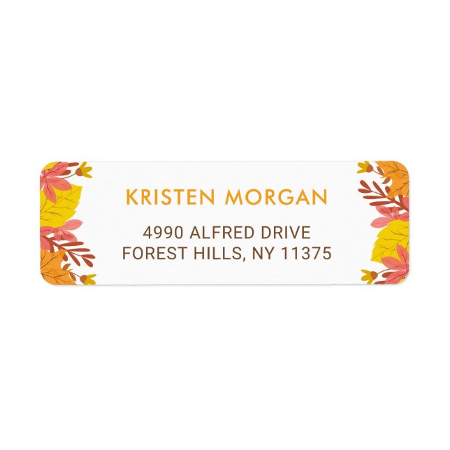 Autumn Yellow Orange Fall Leaves (Front)