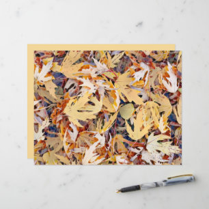 Autumn Yellow Painted Maple Leaves