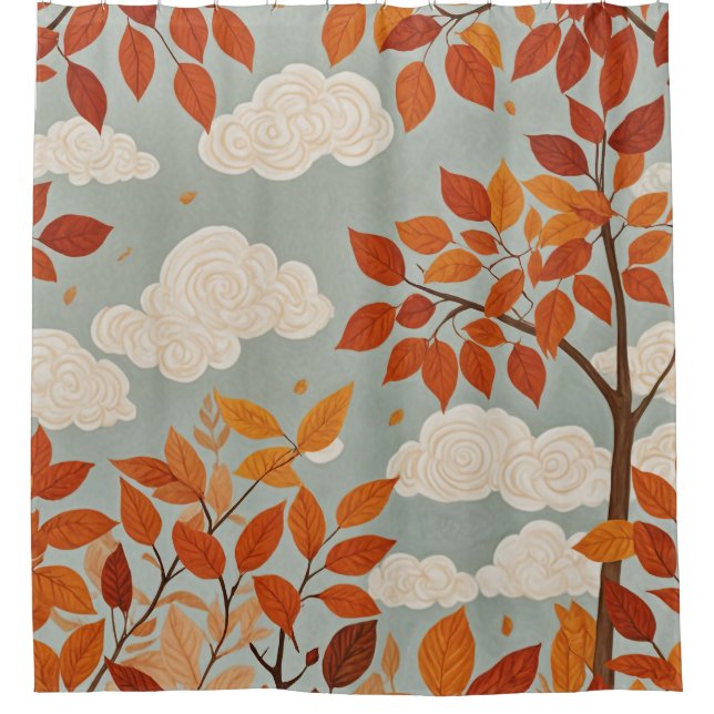 Autumnal Ascent Shower Curtain (Front)