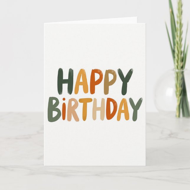 Autumnal Birthday Art Card (Front)