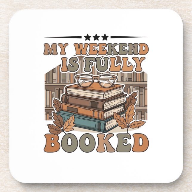 Autumnal book study design coaster (Front)