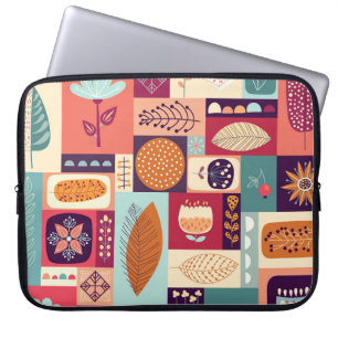 Autumnal Decorative Vintage Background Art Laptop Sleeve