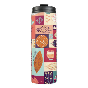 Autumnal Decorative Vintage Background Art Thermal Tumbler