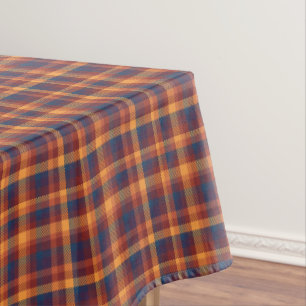 Autumnal Fall Earth Tones Plaid Tablecloth