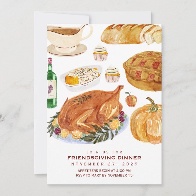 Autumnal Feast - Friendsgiving Card (Front)