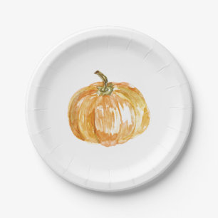 Autumnal Feast - Pumpkin Paper Plate