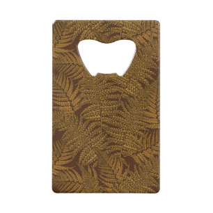 Autumnal fern on brown