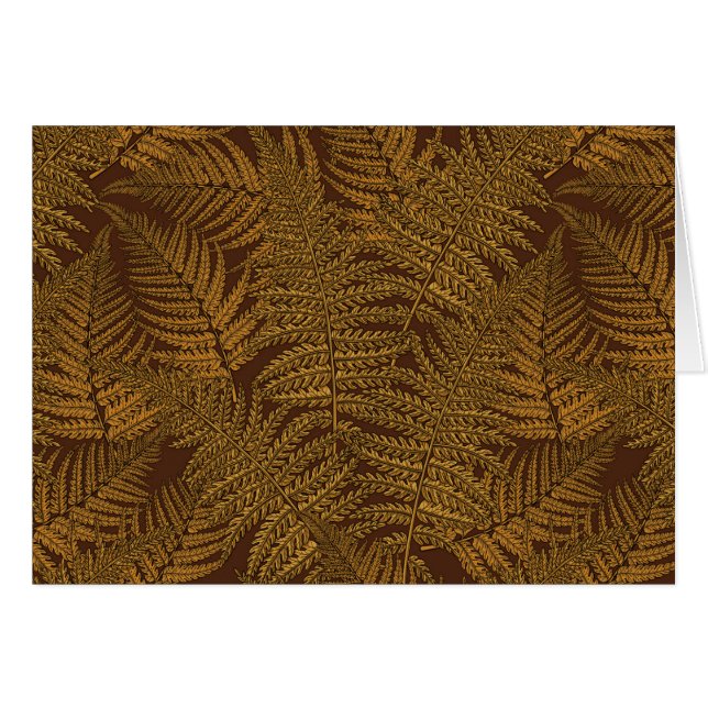 Autumnal fern on brown (Front Horizontal)