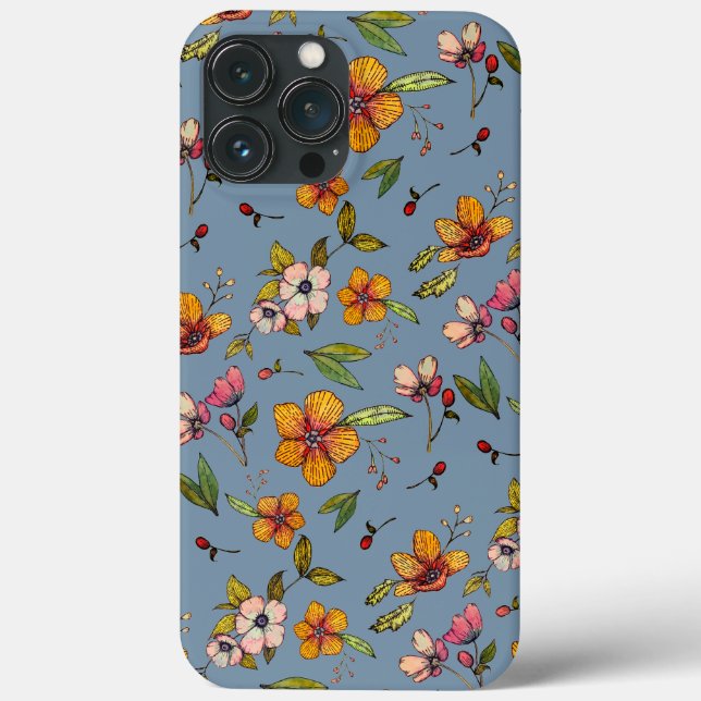 Autumnal Floral Pattern iPhone Case (Back)