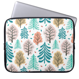 Autumnal Forest: Enchanted Seamless Scene. Laptop Sleeve