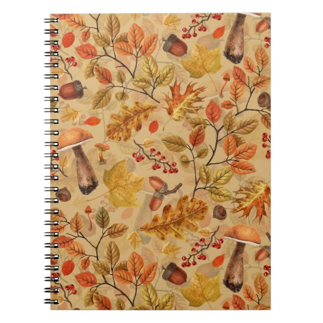 Autumnal forest on ochre notebook (Front)