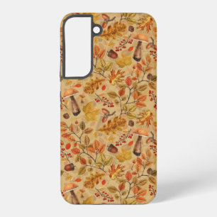 Autumnal forest on ochre samsung galaxy case