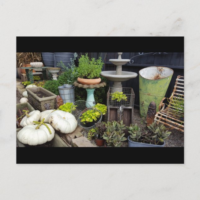 Autumnal garden postcard (Front)