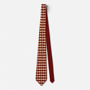  Autumnal Geometry: Crimson Canopy Tie