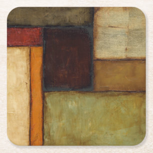 Autumnal Impressionist by Jennifer Goldberger Square Paper Coaster