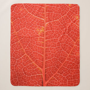 Autumnal Leaf Sherpa Blanket