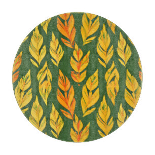 Autumnal Leaf Symphony Cutting Board