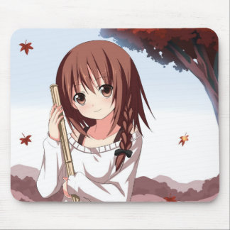 Autumnal Leaves Momiji Girl Mousepad