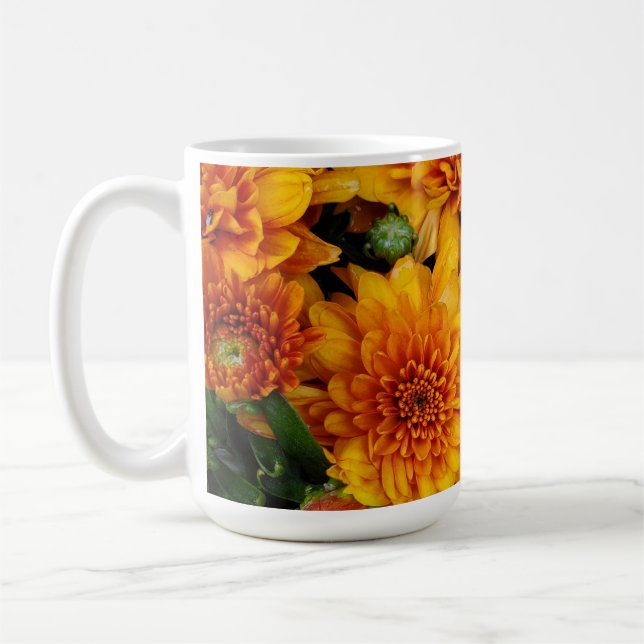 Autumnal Mums Coffee Mug (Left)