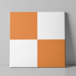Autumnal Orange Chequered Ceramic Tile