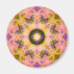 Autumnal Pink Purple Green Star for Fall Magnet
