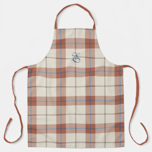 Autumnal Plaid Personalised Apron