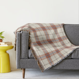 Autumnal Plaid Throw Blanket