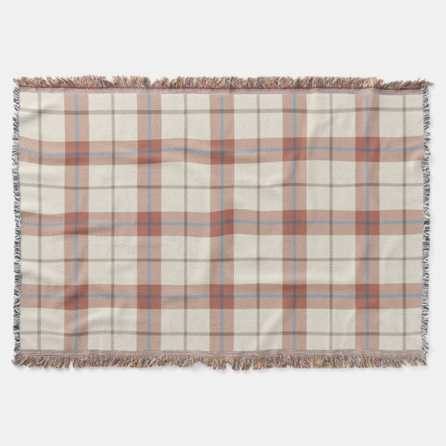 Autumnal Plaid Throw Blanket (Front)