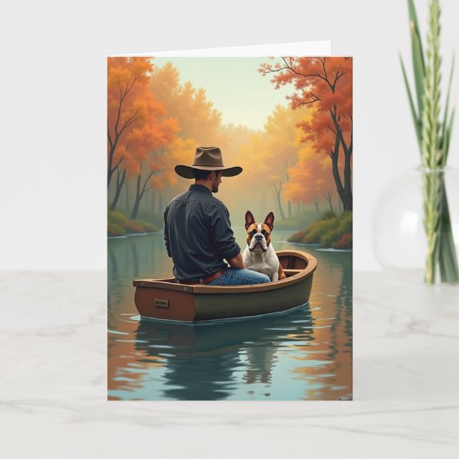 Autumnal River Fathers Day Card (Front)