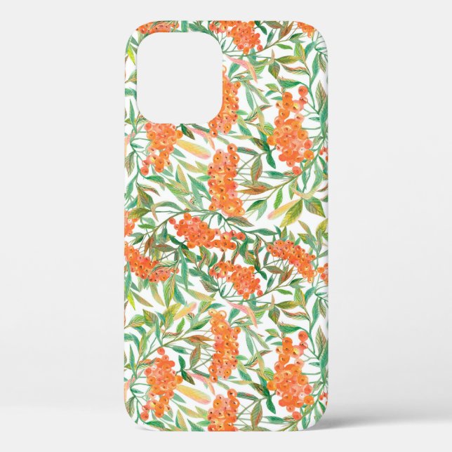 Autumnal Rowan: Floral Seamless Design Case-Mate iPhone Case (Back)