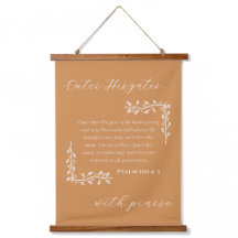 Autumnal Scripture-themed Wood Wall Tapestry