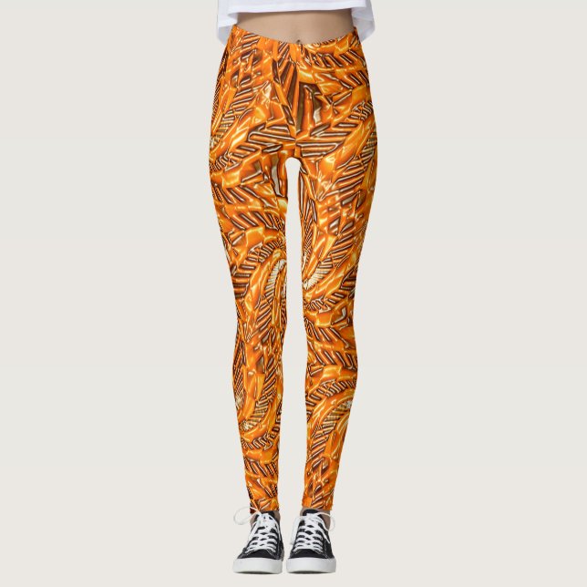 Autumnal shiny lace... leggings (Front)