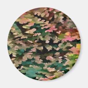 Autumnal Tones Camouflage Pattern Magnet