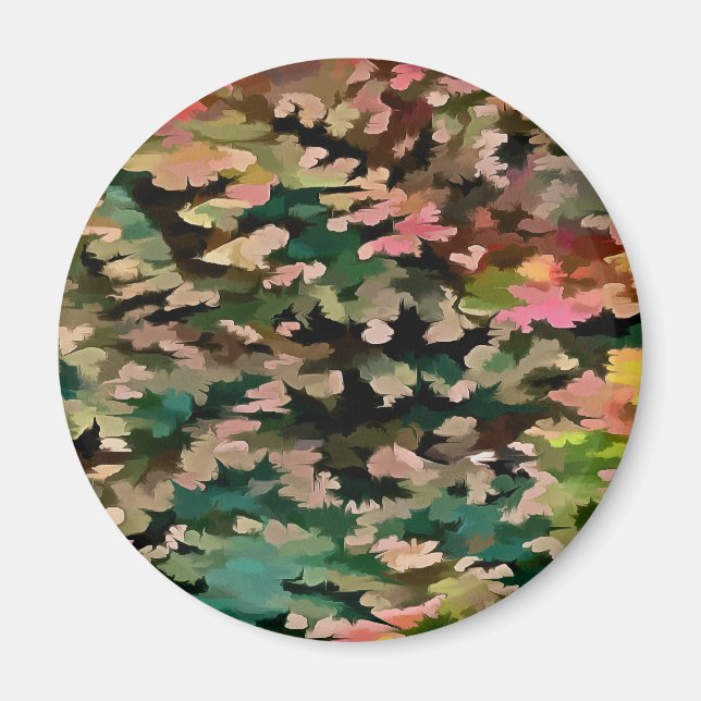 Autumnal Tones Camouflage Pattern Magnet (Front)