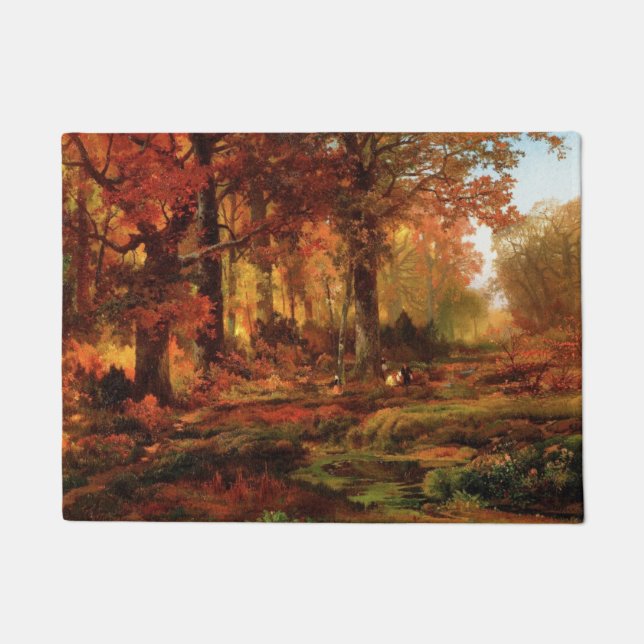 Autumnal Trees in Cresheim Glen (Philadelphia) Doormat (Front)