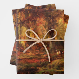 Autumnal Trees in Cresheim Glen (Philadelphia) Wrapping Paper Sheet