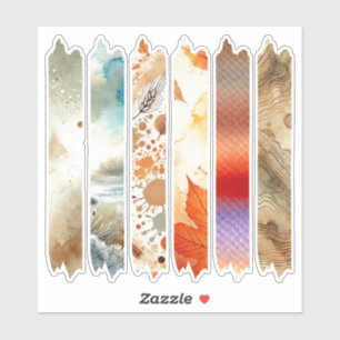 Autumnal Watercolor Washi Tape Planner Stickers
