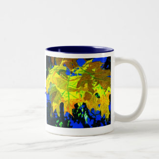 Autumn's Abstract Two-Tone Coffee Mug