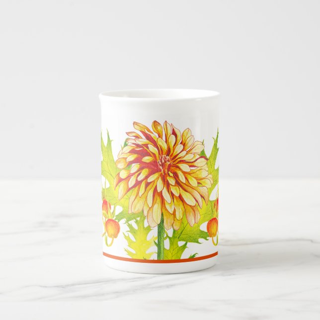 Autumn's Arrival on a Bone China Mug (Front)