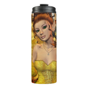 Autumns Dance Fae Fantasy Art Thermal Tumbler