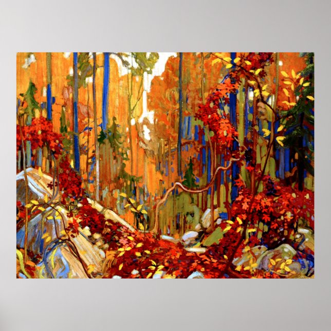 Autumn's Garland, Colorful Painting, Poster (Front)