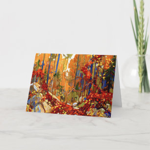 Autumn's Garland, Colourful Landscape Painting Card