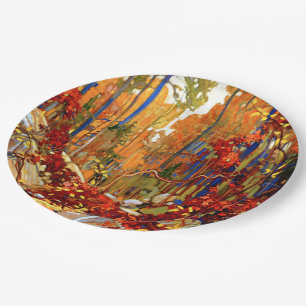 Autumn's Garland, famous painting, Paper Plate