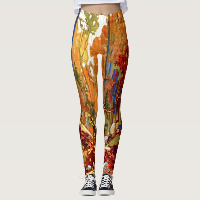 Autumn's Garland, the colours of fall Leggings (Front)