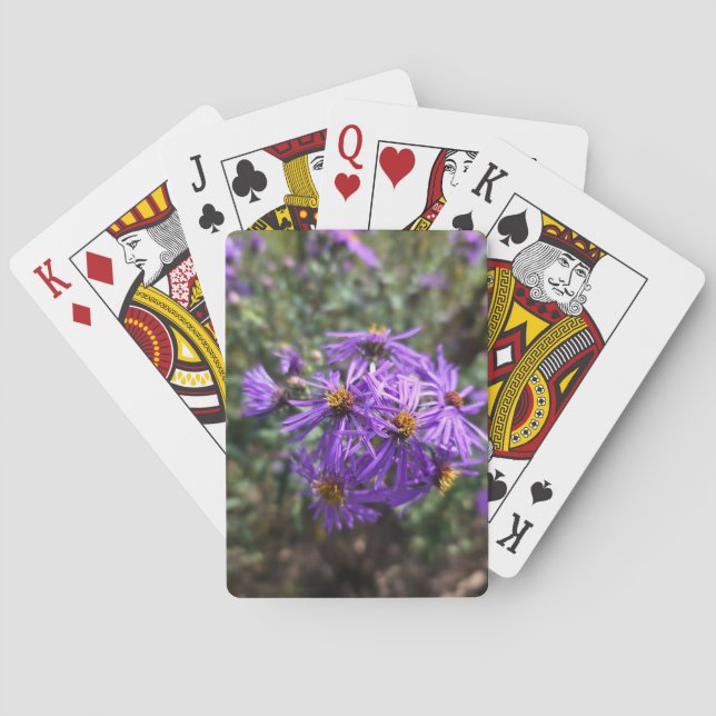 Autumn's Purple Glow Playing Cards (Back)