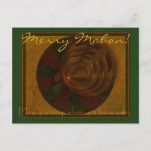 Autumn's Song Abstract Art Holiday Postcard