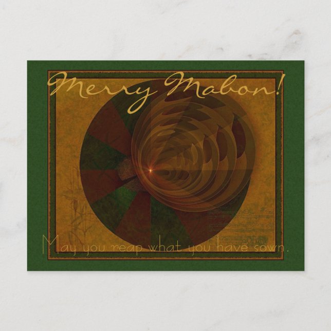 Autumn's Song Abstract Art Holiday Postcard (Front)