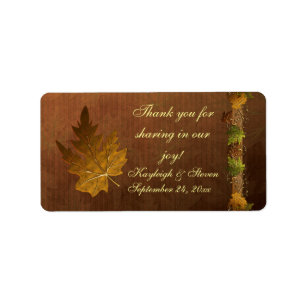 Autumn's Song Wedding Favour Stickers